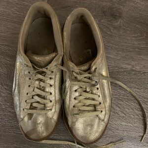 Gold Metallic Sneakers